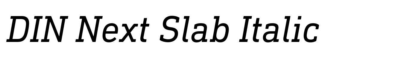 DIN Next Slab Italic